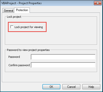 lock ms project file